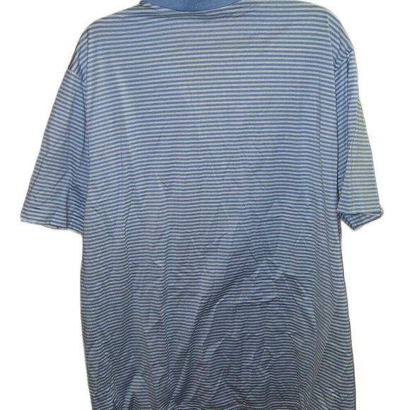 Peter Millar Men's Blue Striped Polo Golf Shirt XL - Picture 3 of 3